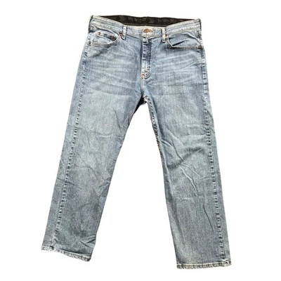 Wrangler Relaxed Fit Jeans Mens 34x29 (36X29) Light Denim Stretch Workwear - Image 1 of 4
