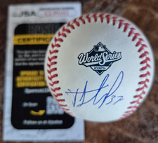 TEOSCAR HERNANDEZ Signed 2025 World Series Ball Autograph Autographed Auto JSA