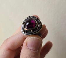 Artisan Made Sterling Silver Pink Tourmaline Ring Etsy