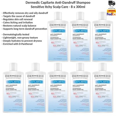Dermedic Capilarte Anti-Schuppen Shampoo Pflege für Empfindliche Kopfhaut x8