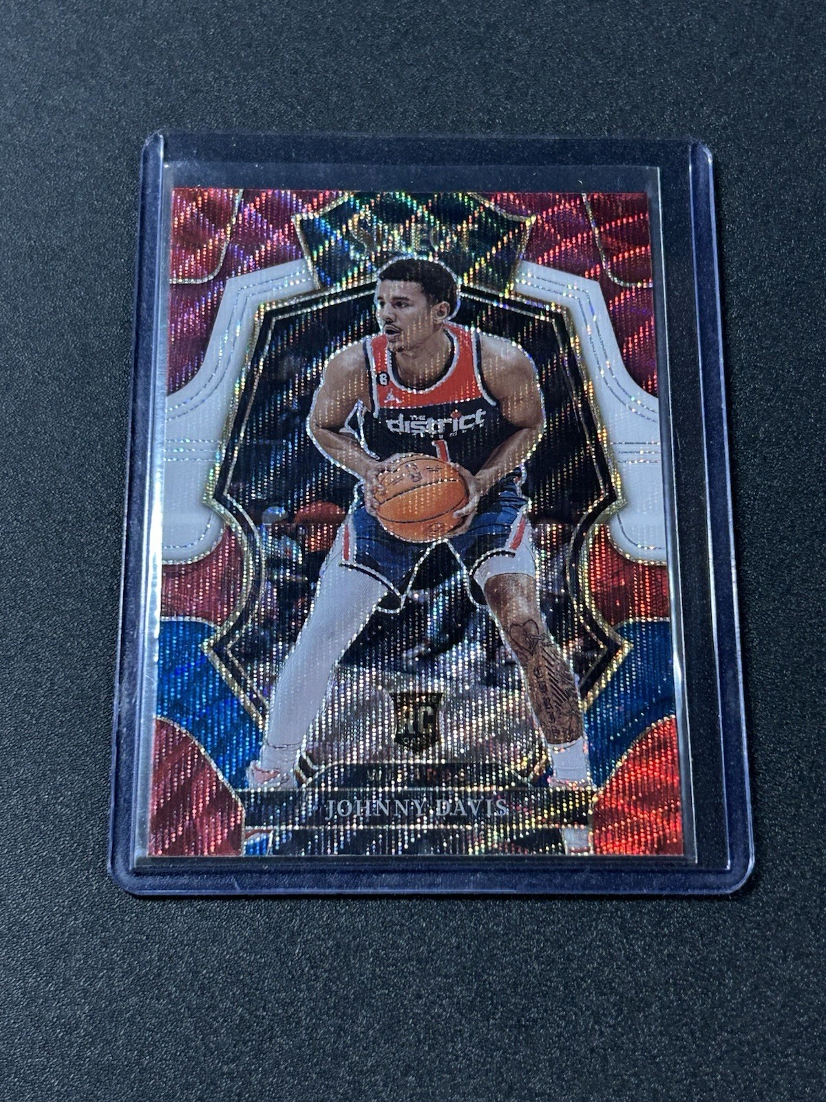 2022-23 Panini Select Johnny Davis Tri Color Prizm RC Premier Level D2