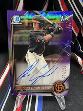 Reggie Crawford - ON-CARD AUTO - #233/250 - PURPLE REFRACTOR - 2022 Bowman Draft