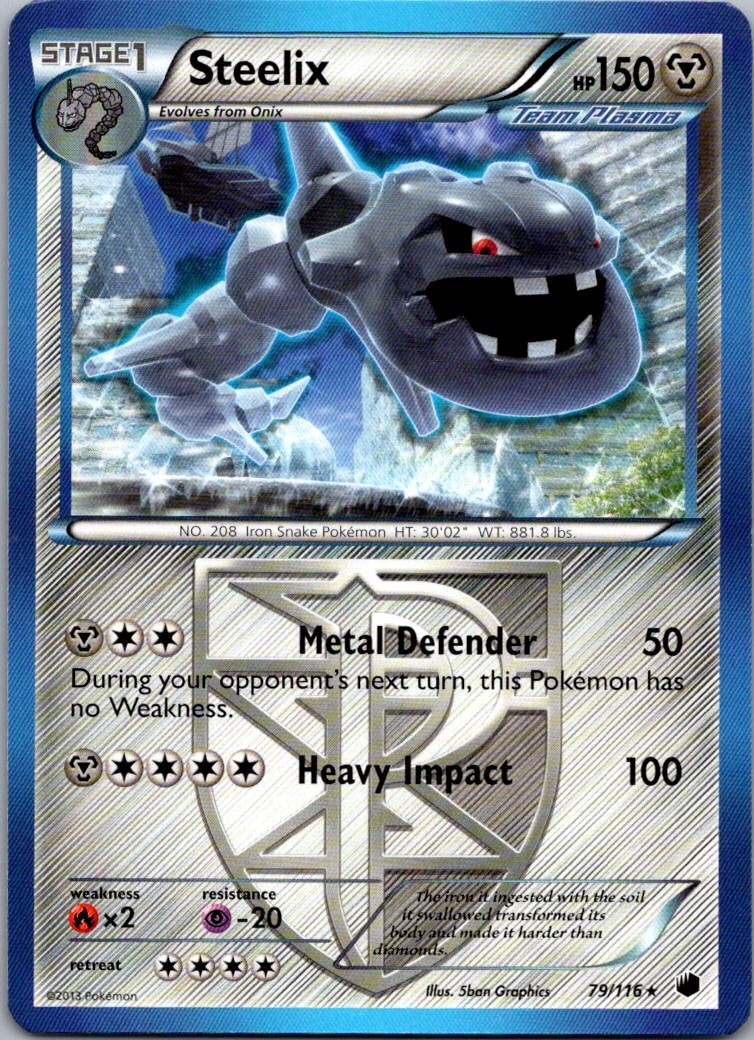 Steelix (Team Plasma) Rare Plasma Freeze 79/116 NM