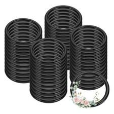 48 Pcs Dream Catcher Rings 2 Inch Floral Macrame Plastic O Rings Black