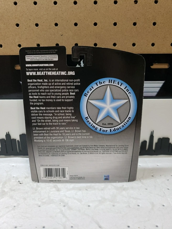 Johnny Lightning 1987 福特野马 GT Beat The Heat 限量版罕见 HTF — 第 3/4 张图片