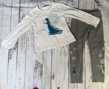 HTF Hanna Andersson Disney Frozen Outfit Top  Leggings Girls 110 US 5 NWOT