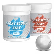 1 Pound White Epoxy Putty Sculpt Clay, 2 Part A B Modeling Compound for