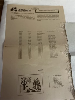 Lee Wards Creative Crafts Center Four Seasons Crewel Pictures Patterns  1974