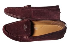 COACH Amber Suede Loafer Size 8B Burgundy Comfort Driver
