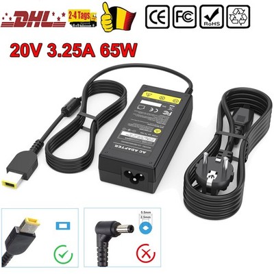 Lenovo Laptop Netzteil Ladekabel Ladegerät, Upworld 65W USB 20V 3,25A Ladegerät