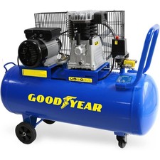 Compresseur d'air 10 bars Réservoir 100L à Courroie 3CV 2250W Débit air 350L/min