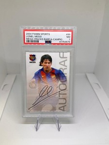 Rookie Messi #89 FC Barcelona Panini Megacracks Barça Campio 2004 05 PSA 7
