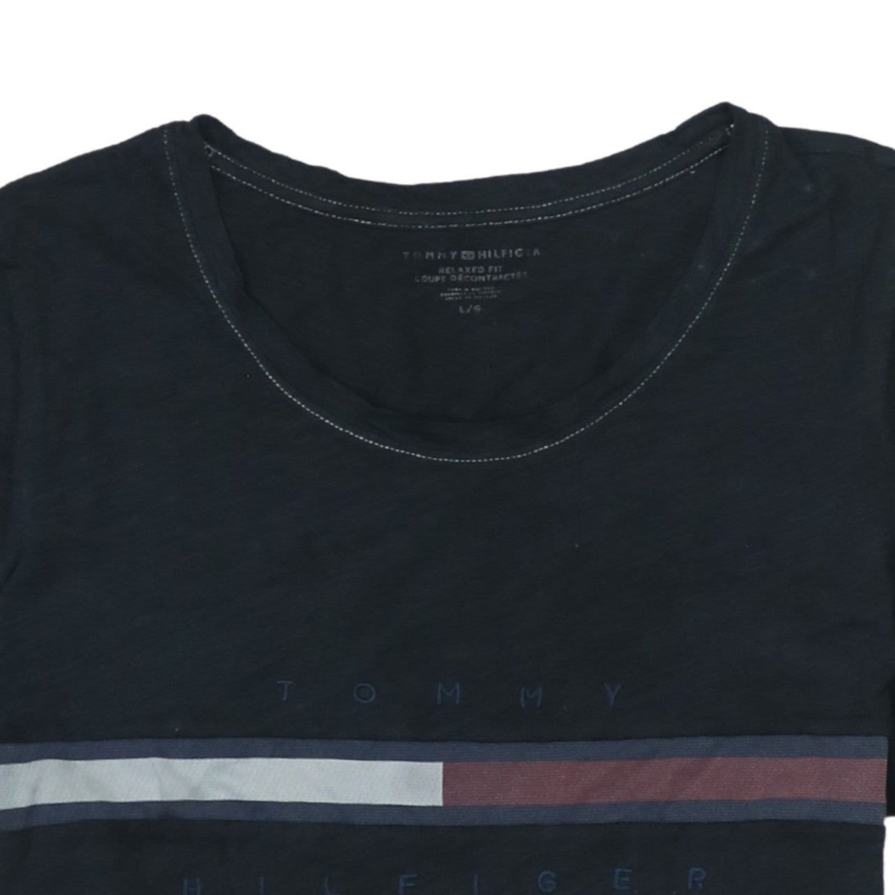 Tommy Hilfiger Black T-Shirt Womens L image 3