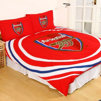 Offiziell lizenziertes Arsenal FC Doppel Bettbezug Kissenbezug Set Pulse Wende