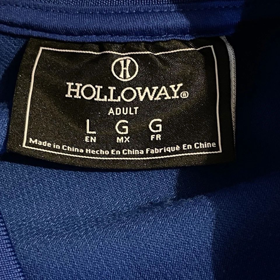 Jaqueta Holloway Adulto Grande Azul Zíper Completo Pesado Maníacos Bolsos Treino - Imagem 3 de 4