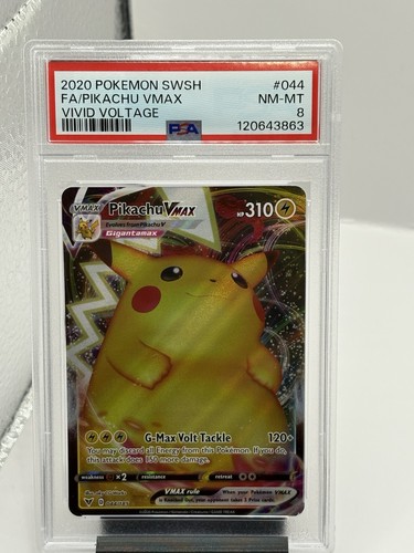 Pikachu VMAX graded PSA 8 for sale on eBay