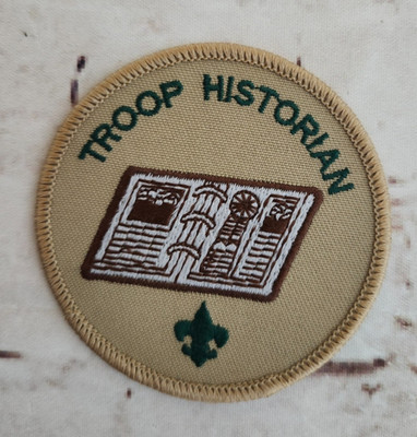 BSA, Boy Scout, Troop Historian, 3'' Round Patch, Pre-Owned but Unused