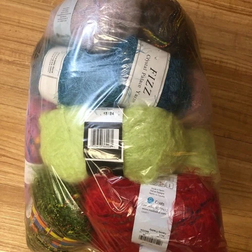 HUGE Lot Of 20+ Unopened Skeins Variety of Fuzzy/furry yarn,  Some Discontinued, - product listing photo