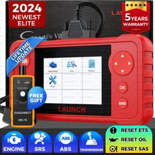 Genuine LAUNCH X431 Creader VII+ 7 Plus Code Reader OBDII Scanner ABS SRS Engine