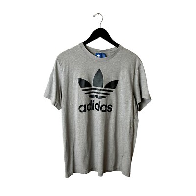 Adidas Originals T Shirt Adult Gray XL Classic Sportswear Graphic Tee  Cotton