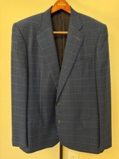 Ermenegildo Zegna Tindari Sport Coat Blazer Suit Jacket Sz44 Navy Blue 100 Wool