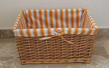 CESTO CESTINO SCATOLA portalavoro contenitore vimini Misura: 50x37x h.25 cm