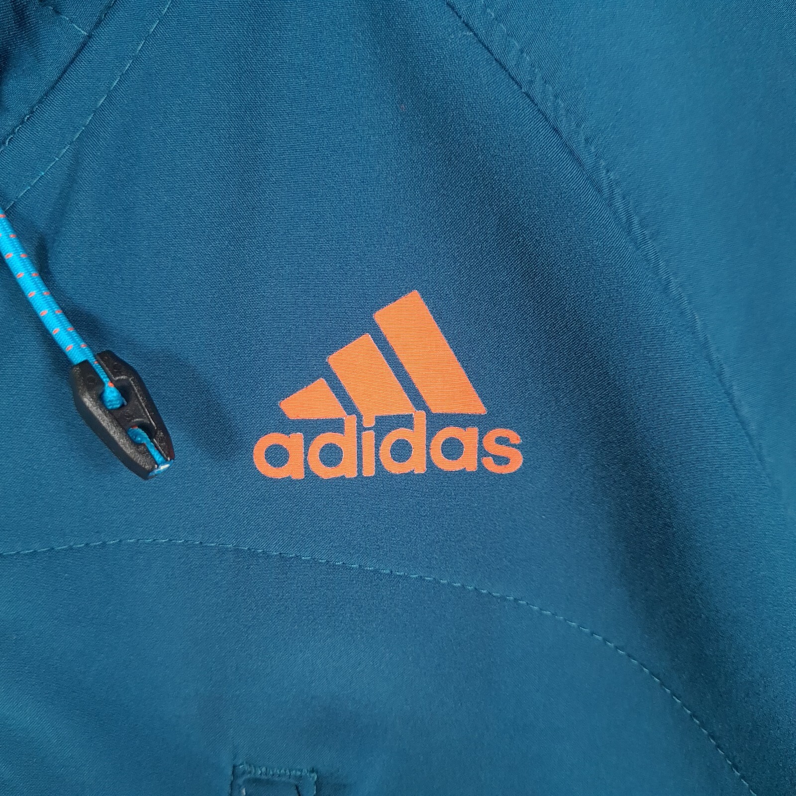 Adidas Jacket Mens 38 Blue Orange Formotion Spell Out Logo 3 Stripes Casual thumbnail 3