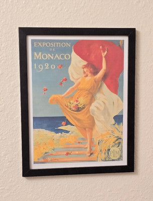 PLM Exposition Monaco By Leonetto Cappiello Art Nouveau Framed Art Print