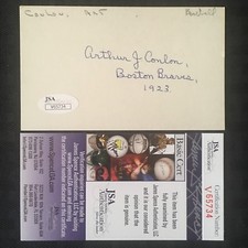 1923 HAND SIGNED BOSTON BRAVES MLB *ART 