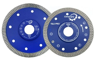 CLASSICPRO TOOLS UK Porcelain Tile Turbo Diamond Dry Cutting blade/Disc Grinder wheel 115/125mm