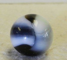  13254m Vintage Peltier Glass NLR Zebra Marble .62 Inches