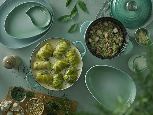 Le Creuset Cocotte Every 20 Sage Rice Pot 20cm 2.8L Cast Iron Silver knob JP NEW - Picture 8 of 19
