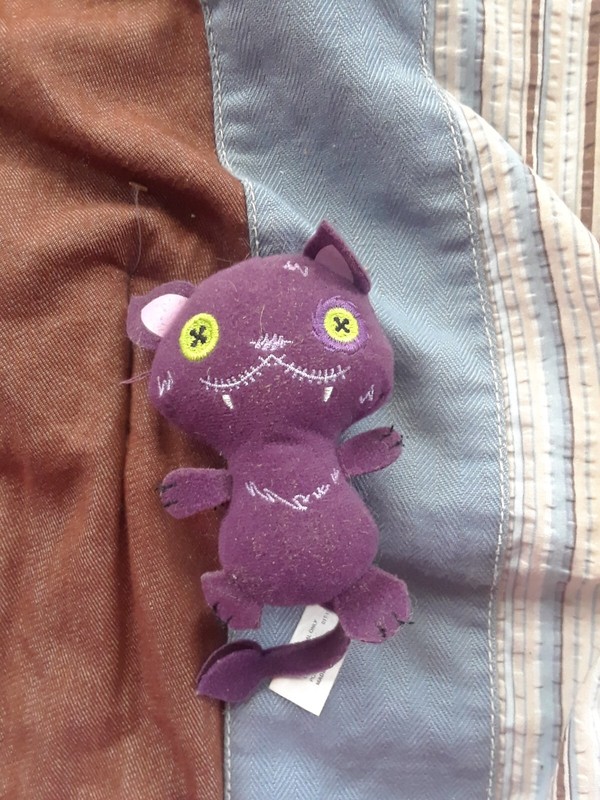 Possible Monster High Mini Purple Plush Cat With Fangs And Other Sewn Details