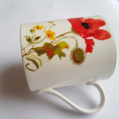Mohnblumen Keramik Kaffee Tee Becher Milton Staffordshire Mohn WW1 rote Blume Vintage
