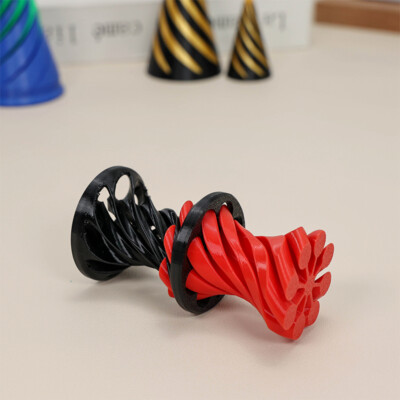 Desk Toy 3 Jouets Anti-stress Imprimés 3D - Cône Spiralé, Pyramide - Décoration Bureau Et Relaxation Fidget Toys