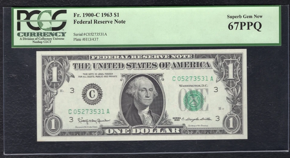 (12) NOTE COMPLETE DISTRICT SET 1963 $1 FRN’S PCGS UNCIRCULATED 64PPQ-68PPQ - Image 3 of 4