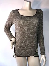 CITRON SANTA MONICA POEME Sz S knit / floral Top Bin-G