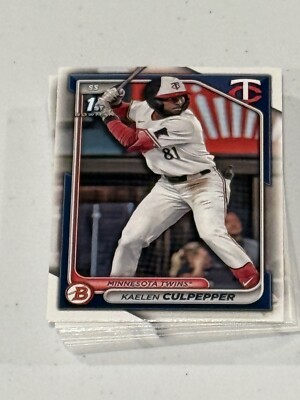 (25) 2024 Bowman Draft KAELEN CULPEPPER Twins 25 Card Lot 1st Bowman Paper BD-98