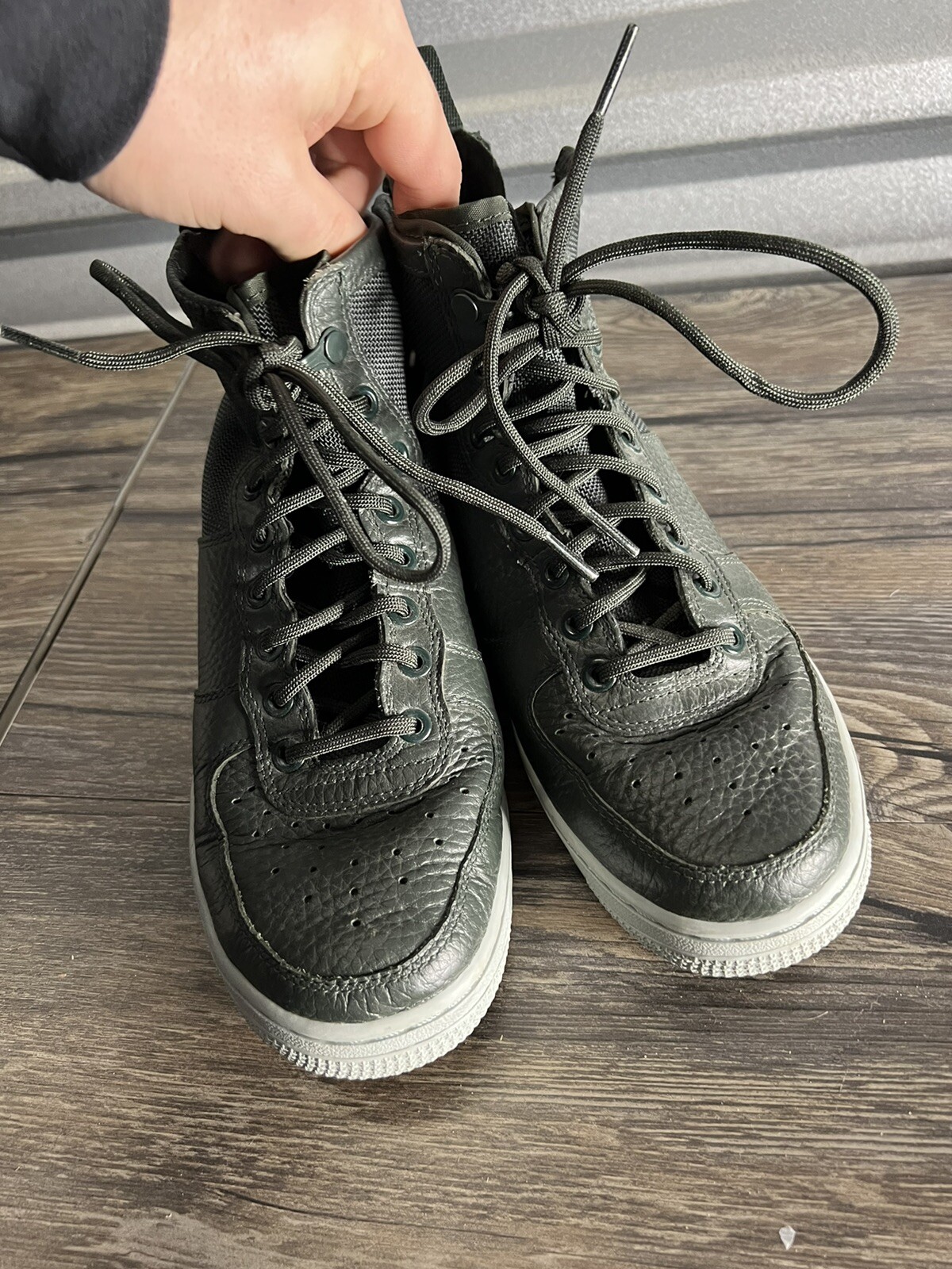 Nike Air Force 1 Flyknit 2.0 42 Size+7+-+Nike+Air+Force+1+Mid+Special+Field+Outdoor+Green+2017 for sale