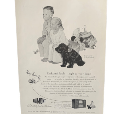 Vintage 1950 DuMont Television Enchanted Lands Ad Advertisement