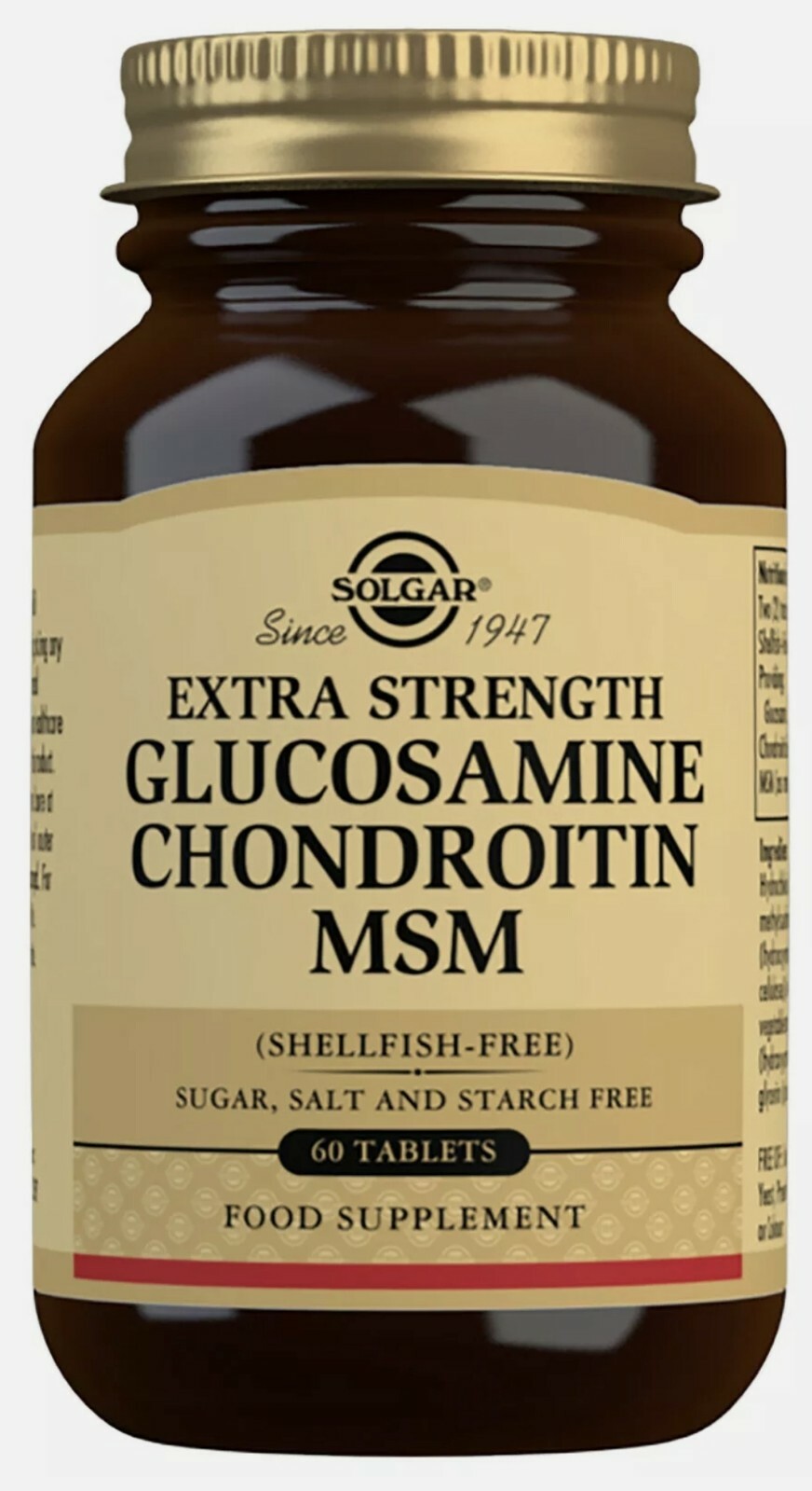 Solgar Extra Strength Glucosamine Chondroitin MSM Tablets - 60 Count - Image 4