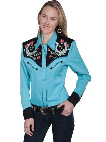 Scully Western Jacket Womens Canvas Leather Zip Front F0_L1169 | eBay