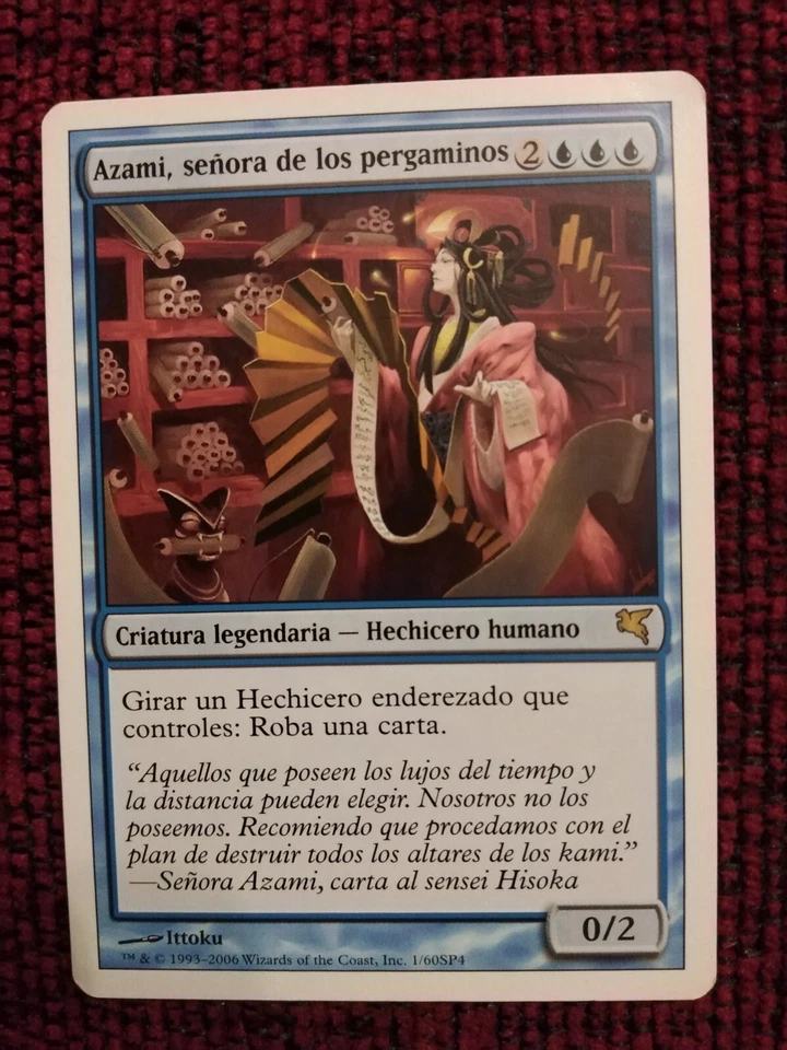 MTG AZAMI, LADY OF SCROLLS GD VERY RARE SPANISH Salvat- Hachette 2006 WOTC - Image 3 of 4