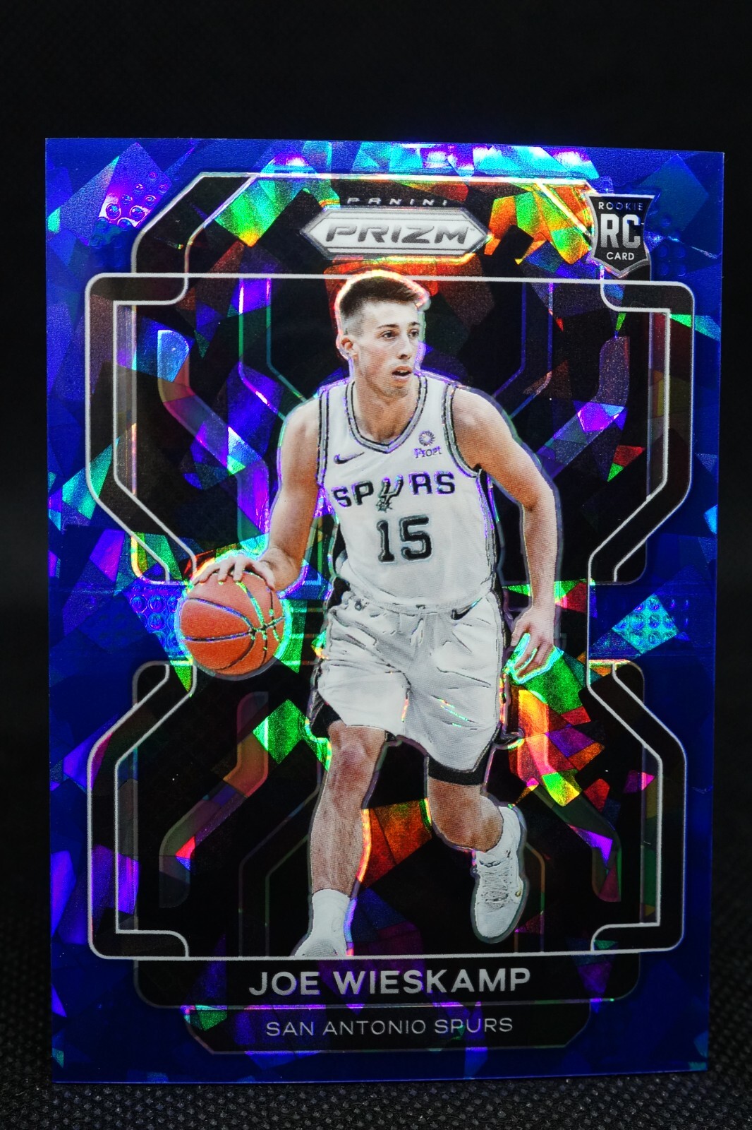 2021-22 Panini Prizm NBA #322 Joe Wieskamp 1/125 Blue Cracked Ice Rookie RC RARE