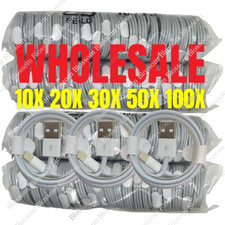 100X Lot USB Charging Cable 3Ft 6Ft For Apple iPhone 13 12 11 8 7 6 Charger Cord