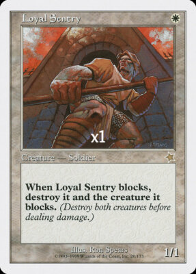 MTG Starter 1999 S99 Loyal Sentry LP+