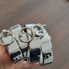 Metal Bondage Set Handcuffs Shackles Ankle Cuffs Restraint or Lockable Belt BDSM