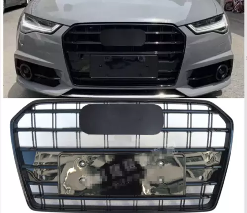 Parrilla de parachoques delantero estilo RS6 para Audi A6 C7 S6 RS6 2016-2018 - Imagen 3 de 4