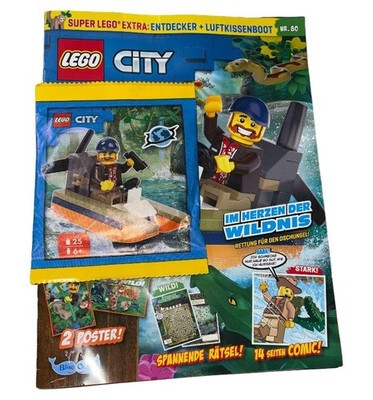 LEGO City Magazin Nr. 80 Super Extra Entdecker + Luftkissenboot Zeitschrift