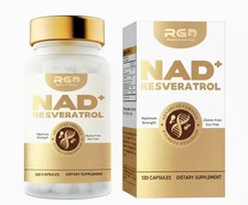 NAD 500 Mg  Resveratrol Liposomal Supplement Vitality Wellness 120 Capsules